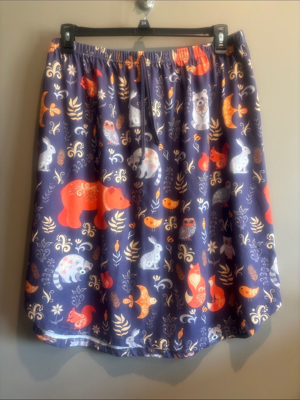 Women’s Navy Floral Forest Print A-Line Skirt
